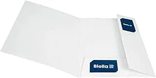 Biella Premium Presentation Folder PEARL # 1 for A4 Folder for Quotation and Company Presentations, White