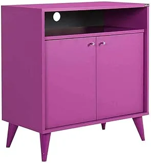 Adore Furniture London 2 Doors Decorative Multi-Purpose Cabinet, 73 cm Width x 79 cm Height x 42 cm Depth, Purple