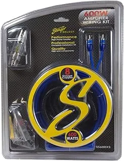 STINGER SS600XS 8GA Copper 600W Complete Wiring Kit, blue