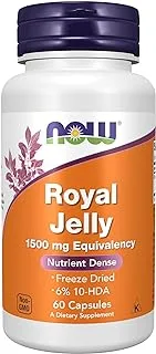 NOW Foods Royal Jelly 1500mg Caps. 60's Freeze Dried