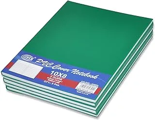 FIS PVC Cover Notebook 10X8 Inch, 2-Quires Green 5-Piece - FSNB10X82QPVCGR