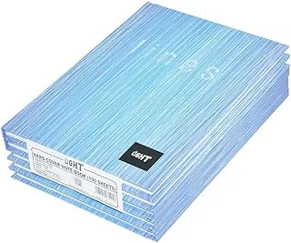 FIS LINBA51601 Single Line 100 Sheets Hard Cover Notebook 5-Pieces, A5 Size