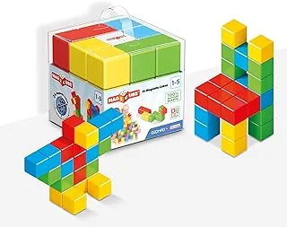 Geomag Magicube Multicolor Building Blocks Set, Stem & Educational Magnetic Toys, Made in Switzerland, 100% Recycled Plastic, Open ended Blocks, Ages 1Year+, 24pcs