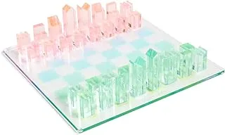 Lucite Chess & Checkers Aurora- One Size