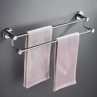 Plantex Stainless Steel Towel Rod/Towel Rack for Bathroom/Towel Bar/Hanger/Stand/Bathroom Accessories (24 Inch - Chrome Finish) - Pack of 1