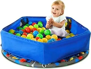 smarTrike Indoor Toddler Trampoline with Handle, Ball Pit with 100 Balls Included, Foldable Baby Trampoline, Kids Trampoline for 1-5 Years