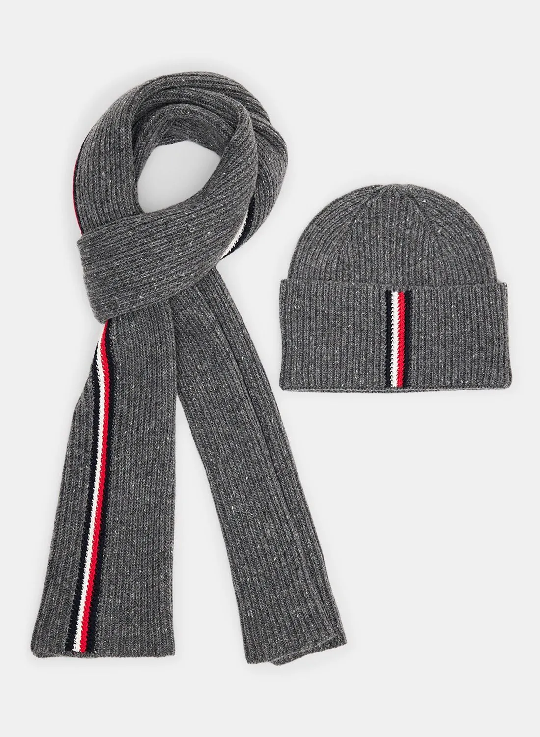 TOMMY HILFIGER 1985 Downtown Scarf & Beanie Holiday Set