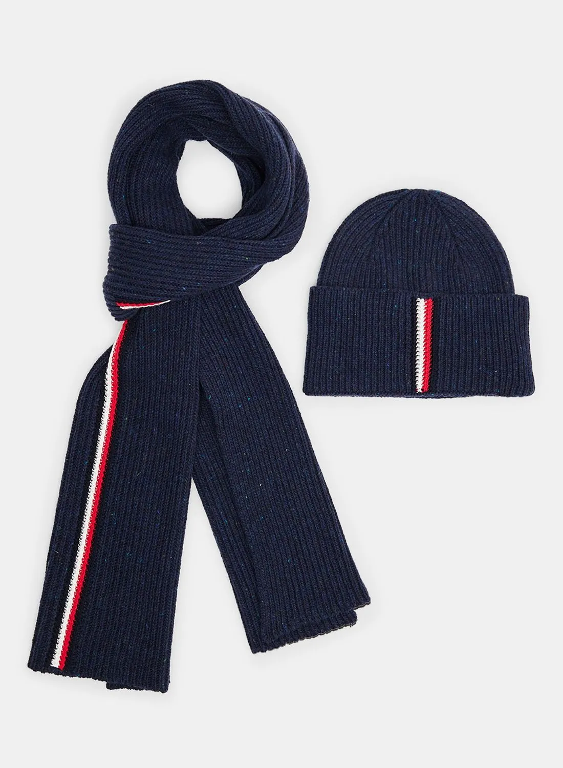 TOMMY HILFIGER 1985 Downtown Scarf & Beanie Holiday Set