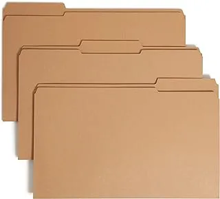 Smead Fastener File Folder, 1 Fastener, Reinforced 1/3-Cut Tab, Legal Size, Kraft, 50 Per Box (19834)