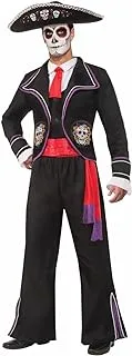 Forum Novelties men's day of dead mariachi macabre costume, multicolored, standard