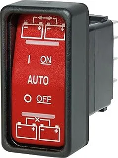 Blue Sea Systems 2146 SPDT Remote Control ON-OFF-ON Contura Switch for ML Automatic Charging Relays,grey