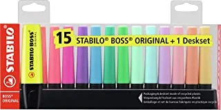 STABILO BOSS Original Highlighter Set, 15-Colors