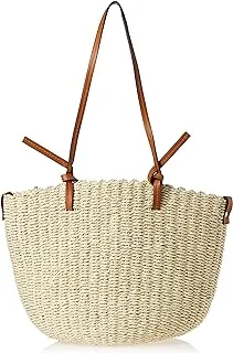 Ayra Ethnic Straw Bag with Brown Strap