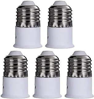 ALARQAM E27 to B22 Lamp Light Bulb Socket Base Converter Lamp Holder Adapter,Pack of 5 Units,Fits LED/CFL Light Bulbs