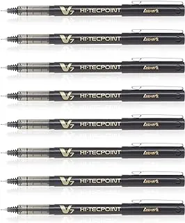 Pilot 019577 Hi-Tecpoint V7 Pen (Black - Pack of 8)