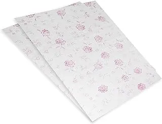 FIS 20-Piece FIS Gift Wrapping Paper 35gsm 50X70cm, White/Pink - FSGF06