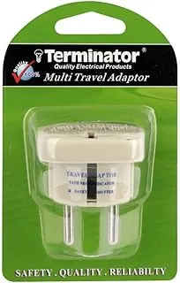 Terminator Multi Travel Adaptor Suchko To Universal Power Adapter UK/US/AU to EU Converter With Shutter & Indicator (TL15)