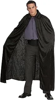 Rubie's Official Adult's Halloween Long Crushed Velvet Cape Costume - Black, One Size