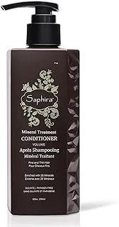 Saphira Mineral Treatment Conditioner for Fine, Thin and Color-Treated Hair, Sulfate-Free, Paraben-Free, Softens and Volumizes Delicate, Damaged or Chemically Treated Hair 250ml