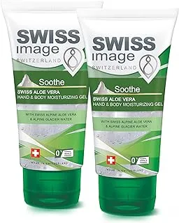 SwissImage Soothe Swiss Aloe vera Hand & Body Moisturizing Gel Value Pack 2 X 75ml, Enriched with Swiss Aloe, For All Skin Types