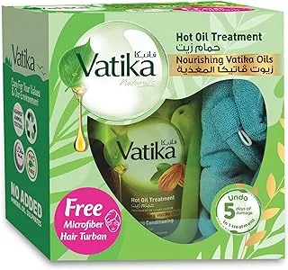 Vatika Naturals Hammam Zaith - Hot Oil Treatment | Enriched With Henna, Olive & Almond | Provides Deep Nourishment, Revitalizes Strength, Soften Hair - 1 kg + Microfiber Towel