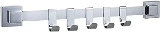 home pro Smartloc Bathroom Rail with 5 Hooks, 40 cm Size, Silver