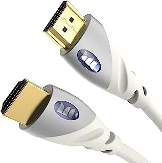 Monster 122947-00 Monster Essentials Ultra HD 4K HDMI Cable 182.8 cm - (Pack of1)- White