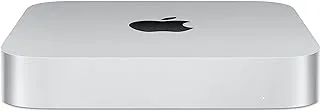 كمبيوتر سطح مكتب Apple 2023 Mac mini مزود بشريحة Apple M2 Pro مزود بوحدة معالجة مركزية 10 أنوية ووحدة معالجة رسومات 16 نواة وذاكرة تخزين SSD بسعة 16 جيجابايت و 512 جيجابايت و Gigabit Ethernet. يعمل مع iPhone / iPad