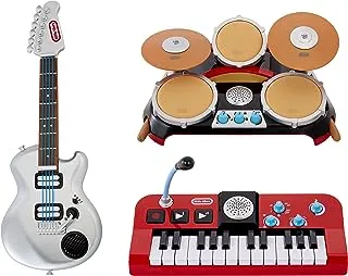 Little Tikes My Real Jam First Concert Set - Electric Guitar, Drums, and Keyboard with Cases 4 Play Modes, Volume Control, Bluetooth Connectivity Encourages Imaginative For Kids Ages 3plus