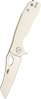 Honeybadger Honey Badger Wharncleaver Camping Knife with Left/Right Hand Pocket Clip, White Small, HB1069