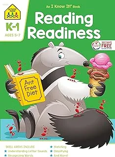 School Zone - Reading Readiness Workbook - 64 Pages, Ages 5 to 7, Kindergarten to 1st Grade, Story Order, Letter Sounds, Matching, and More (School ... Workbook Series) (Deluxe Edition 64-Page)