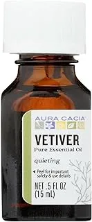 Aura Cacia VETIVER ESSENTIAL OIL 15ML: 91141