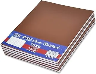 5-Piece FIS PVC Cover Notebook 10X8 Inch, 2-Quires Brown - FSNB10X82QPVCBR