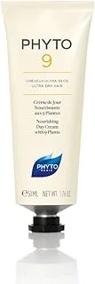 Phyto 9 Nourishing Day Cream 50 ml - with 9 plant extracts and macadamia oil for frizz and split ends, Sulfate-free, Paraben-free, Silicone-free, Gluten-free