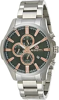 Bigotti BG.1.10336-2 Milano Stainless Steel Strap Watch for Men, Silver