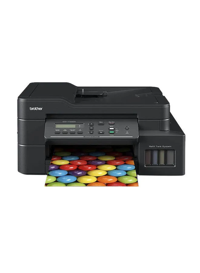 brother Wireless All In One Ink Tank Printer, DCP-T720DW, Automatic 2 Sided Features, Mobile & Cloud Print And Scan, High Yield Ink Bottles Black