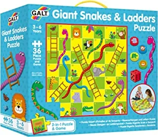 Galt Toys, Giant Snakes and Ladders Puzzle, Jigsaw and Board Game for Kids, Ages 3 Years Plus