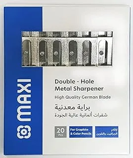 Maxi Metal Sharpener Double Hole in a 20pcs Box,With German Blade Smooth And Easy Sharpening. Easy To Use