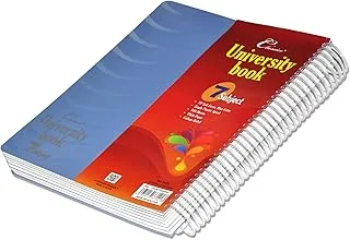 240-Sheet FIS 7-Subjects A4 Classico University Book PP Cover ، أزرق - FSUB7SSPP05