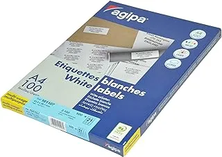 Agipa 100-Sheet Multipurpose Label White - APLA101107