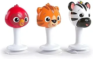 ألعاب شفط كرسي مرتفع للأطفال من Baby Einstein Rattle & Jingle Trio مع خشخشة موسيقية مناسبة لعمر 6 أشهر + ، متعدد الألوان ، 3 قطع