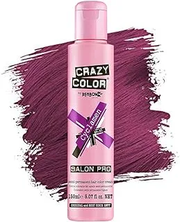 Crazy Color Hair Dye - Vegan and Cruelty-Free Semi Permanent Hair Color - Temporary Dye for Pre-lightened or Blonde Hair - No Peroxide or Developer Required (CYCLAMEN)