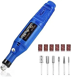 6 Bits Rotary Tool, INLIFE Electric Handle Drill, Art Drill Polishing Machine, Pen Shaped Nail Grinder adjustable Speed Rotary Tool Kit Multifunctional DIY Power Tools