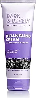 Dark and Lovely For Protective Styles Detangling Cream With Peppermint Avocado Oil Braids, Weaves, Wigs Locs No Dyes, Mineral Oil, Petrolatum SoftSheen-Carson 6.8 Fl Oz