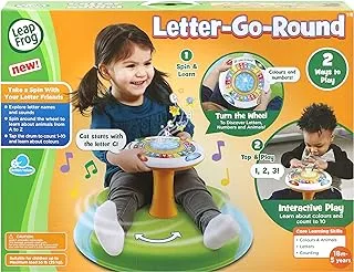 LeapFrog Letter-Go-Round ، لعبة تعليمية بأحرف وأرقام ، لعبة دوارة بثلاثة أوضاع مختلفة لتعليم الحيوانات والأرقام والألوان والعد ، ألعاب ما قبل المدرسة للبنات والأولاد ، 18 شهرًا +