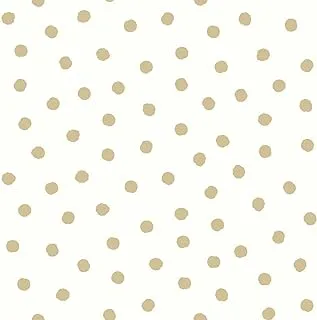 RoomMates RMK3524WP Metallic Gold Dots Repositionable and Removable Peel and Stick Wallpaper, 20.5