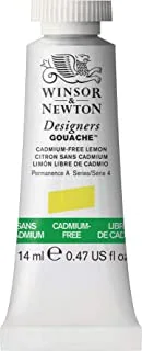 Winsor & Newton Designers Gouache Paint ، أنبوب 14 مل ، ليمون خالٍ من الكادميوم