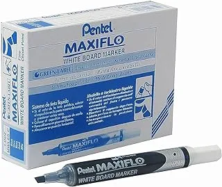 Pentel Maxiflo Dry Wipe Slim Chisel Tip Marker Blue