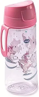 Snips Unicorn Tritan Renew Decorated Water Bottle 500 ml - Leakproof BPA-Free Reusable Drinking Bottle, Perfect for Kids and Adults