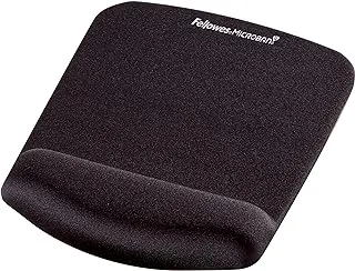 Fellowes PlushTouch Wrist Rest with Mouse Pad, FoamFusion Technology, Black (9252001)